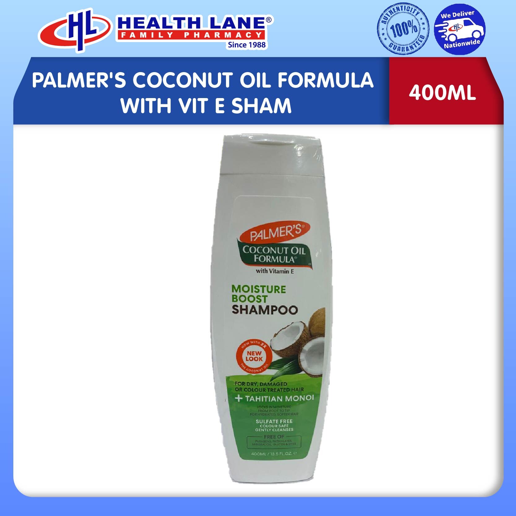 PALMER'S COCONUT MINYAK FORMULA DENGAN VIT E SYAMPU (400ML)